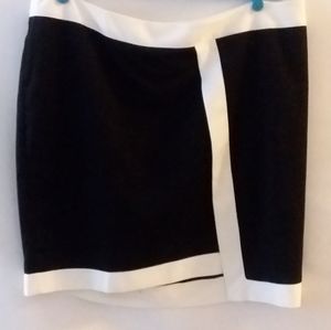 Lane Collection Black & white Lined skirt